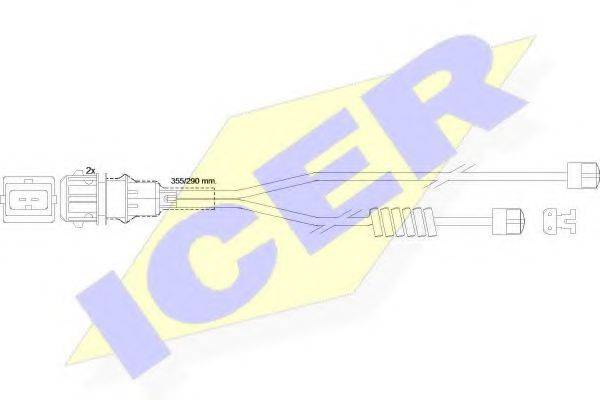 ICER 610254EC Сигнализатор, износ тормозных колодок