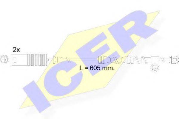 ICER 610390EC Сигнализатор, износ тормозных колодок