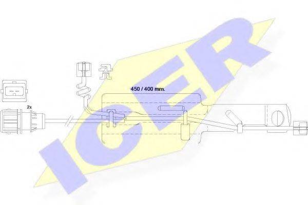 ICER 610430EC Сигнализатор, износ тормозных колодок
