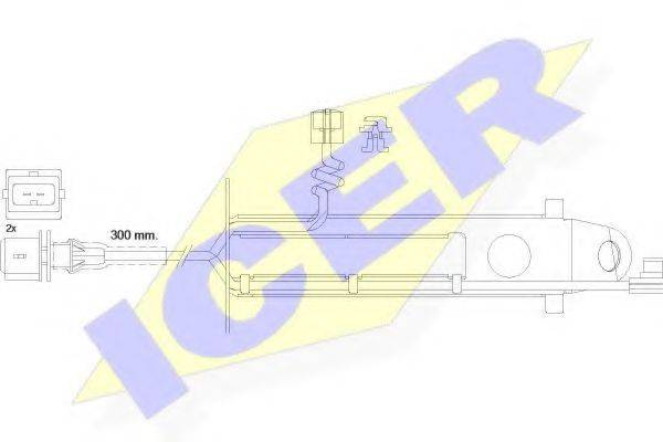 ICER 610431EC Сигнализатор, износ тормозных колодок