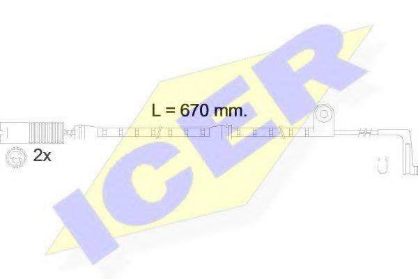 ICER 610478EC Сигнализатор, износ тормозных колодок