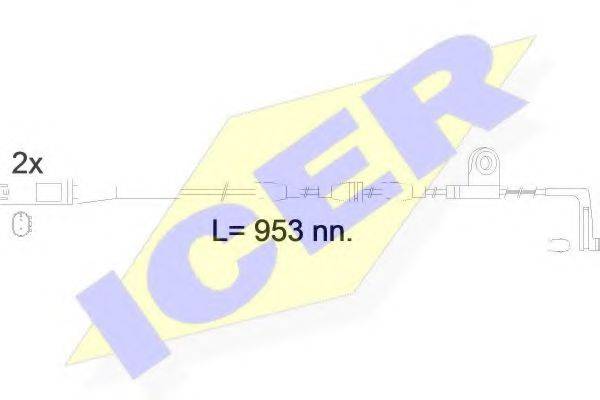 ICER 610552EC Сигнализатор, износ тормозных колодок
