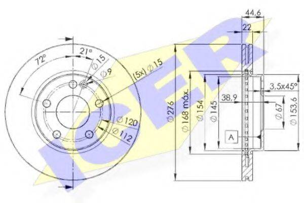 ICER 78BD01112 Тормозной диск