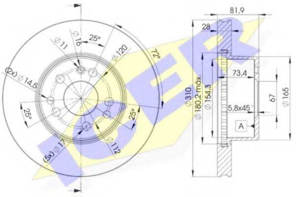 ICER 78BD03121 Тормозной диск