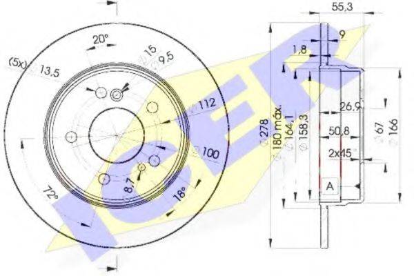 ICER 78BD04122 Тормозной диск