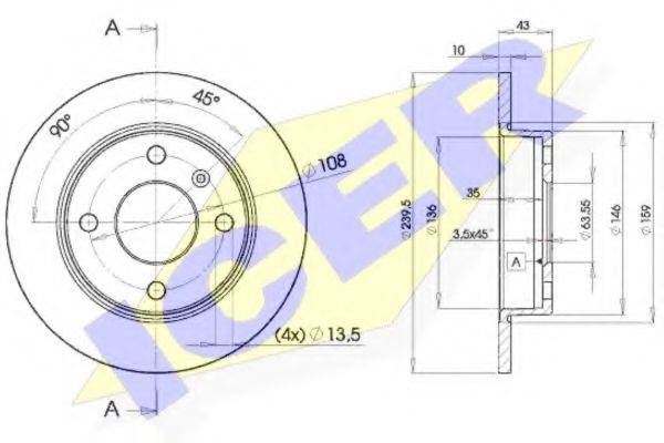 ICER 78BD10622 Тормозной диск