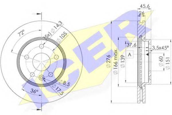 ICER 78BD15592 Тормозной диск