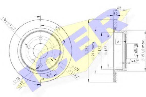 ICER 78BD20712 Тормозной диск