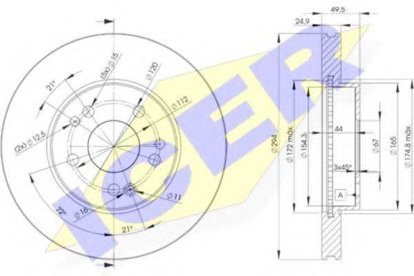 ICER 78BD24122 Тормозной диск