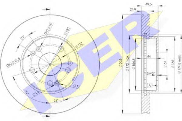 ICER 78BD24122 Тормозной диск