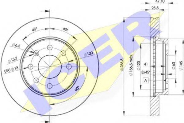 ICER 78BD25592 Тормозной диск