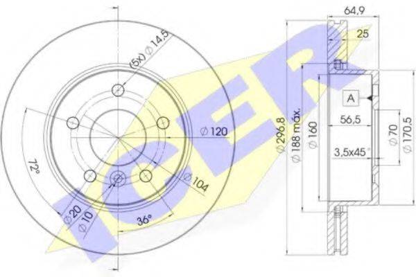 ICER 78BD28172 Тормозной диск