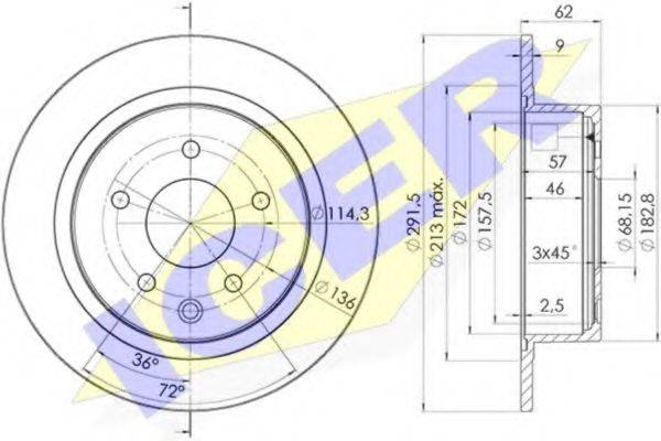 ICER 78BD29312 Тормозной диск