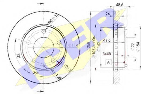 ICER 78BD32582 Тормозной диск