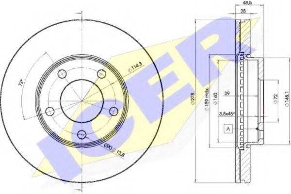 ICER 78BD32722 Тормозной диск