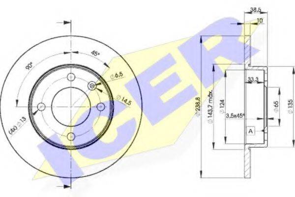 ICER 78BD33252 Тормозной диск