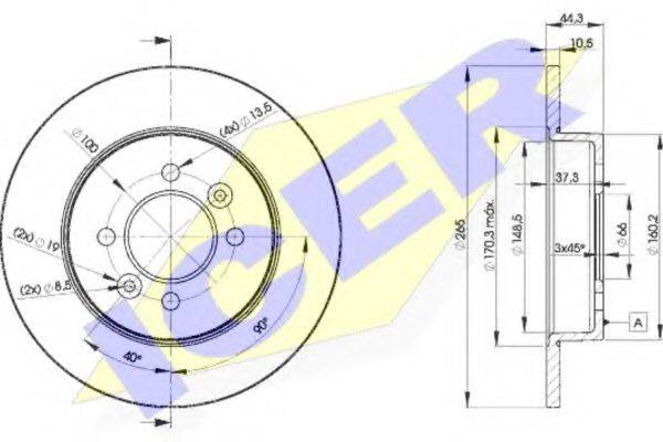 ICER 78BD42952 Тормозной диск