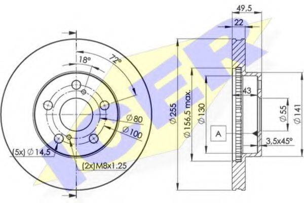 ICER 78BD44132 Тормозной диск