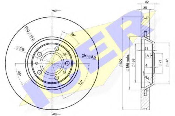 ICER 78BD46082 Тормозной диск