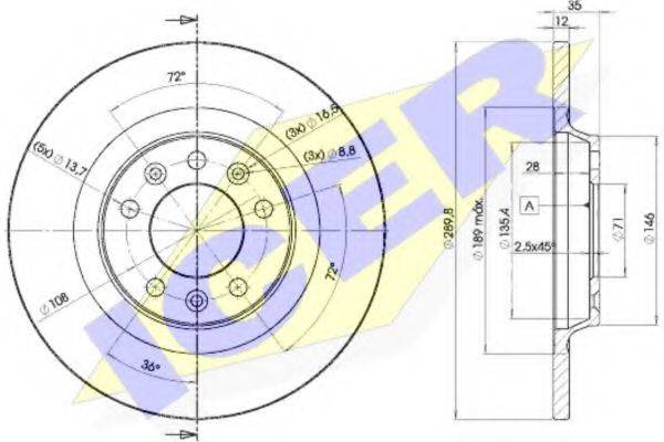 ICER 78BD46092 Тормозной диск