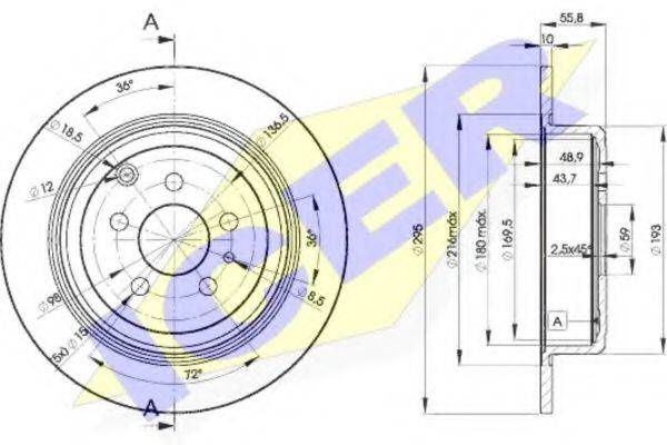 ICER 78BD46212 Тормозной диск