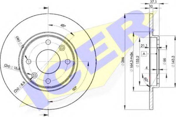 ICER 78BD46882 Тормозной диск