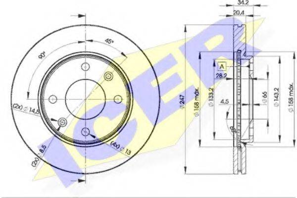 ICER 78BD46942 Тормозной диск