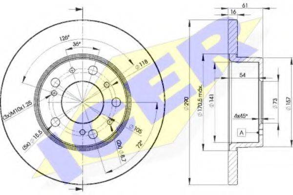 ICER 78BD46952 Тормозной диск