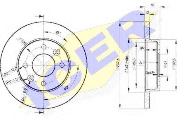 ICER 78BD47052 Тормозной диск