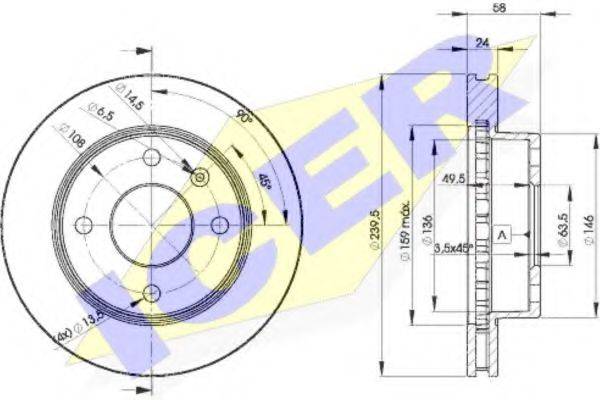 ICER 78BD48442 Тормозной диск