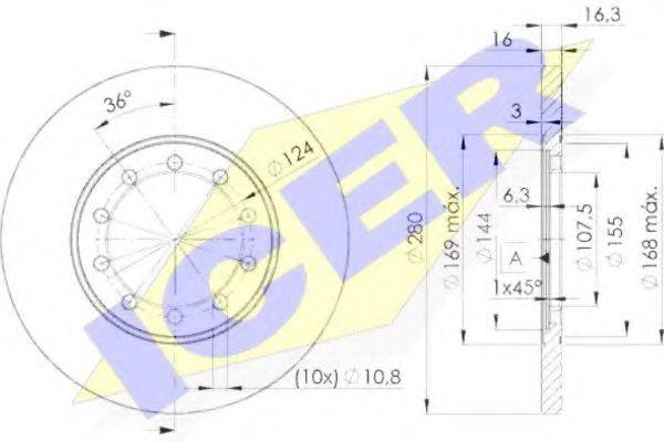 ICER 78BD56312 Тормозной диск