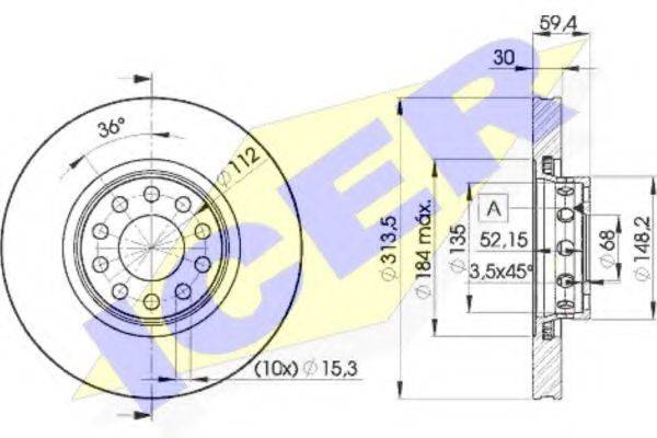 ICER 78BD80152 Тормозной диск