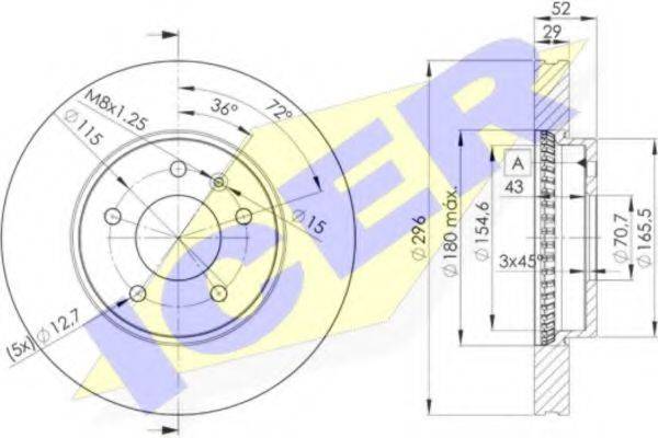 ICER 78BD90482 Тормозной диск