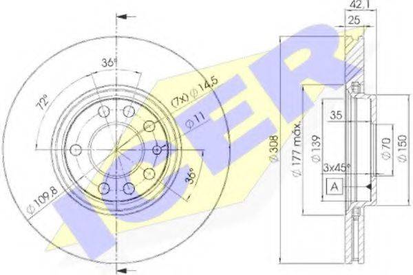 ICER 78BD90612 Тормозной диск