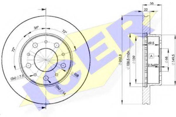 ICER 78BD90632 Тормозной диск
