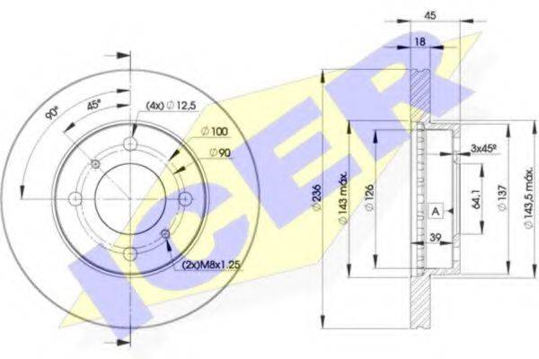 ICER 78BD92822 Тормозной диск