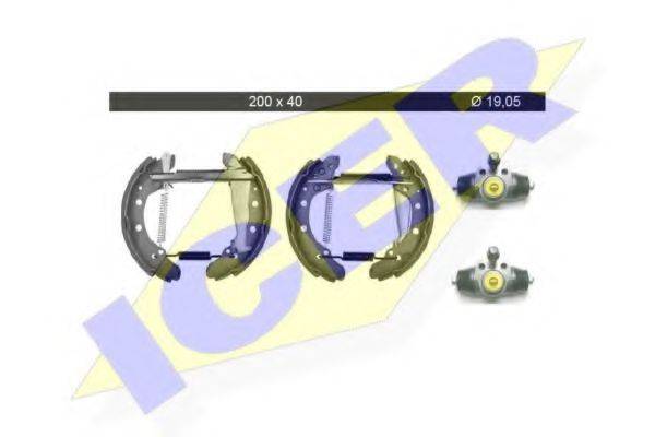 ICER 79KT0003C Комплект тормозных колодок