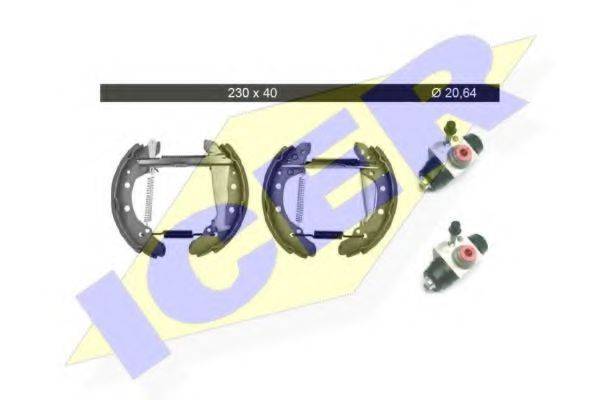 ICER 79KT0004C Комплект тормозных колодок