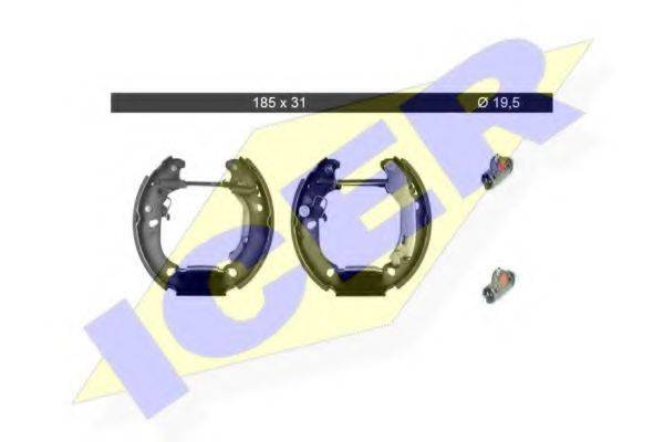 ICER 79KT0009C Комплект тормозных колодок