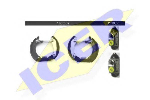 ICER 79KT0030C Комплект тормозных колодок