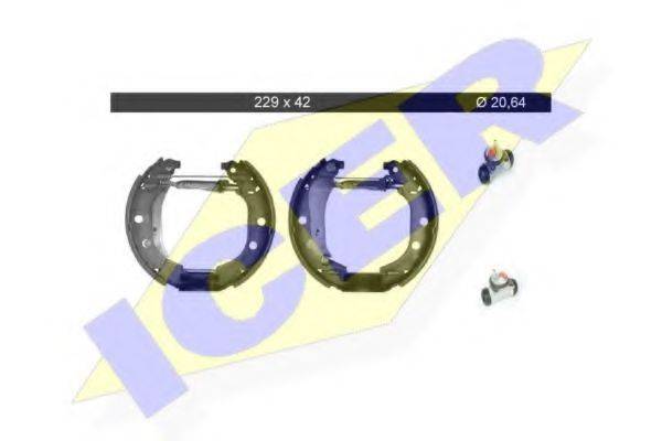 ICER 79KT0045C Комплект тормозных колодок