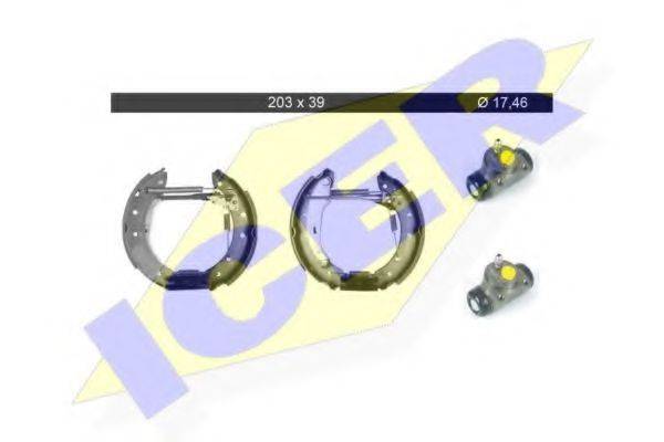 ICER 79KT0068C Комплект тормозных колодок