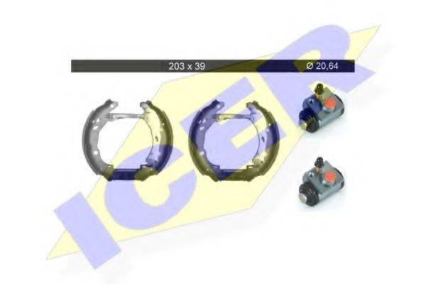 ICER 79KT0077C Комплект тормозных колодок