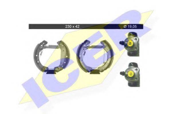 ICER 79KT0084C Комплект тормозных колодок