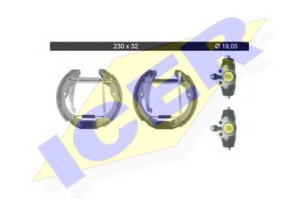 ICER 79KT0089C Комплект тормозных колодок