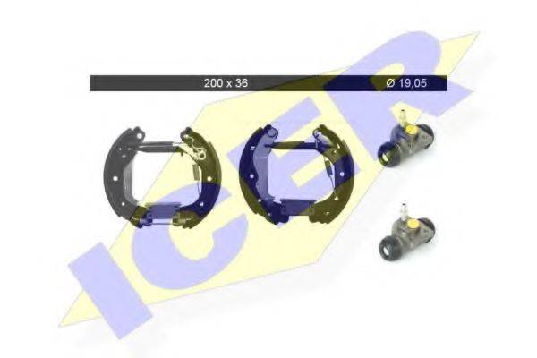 ICER 79KT0090C Комплект тормозных колодок