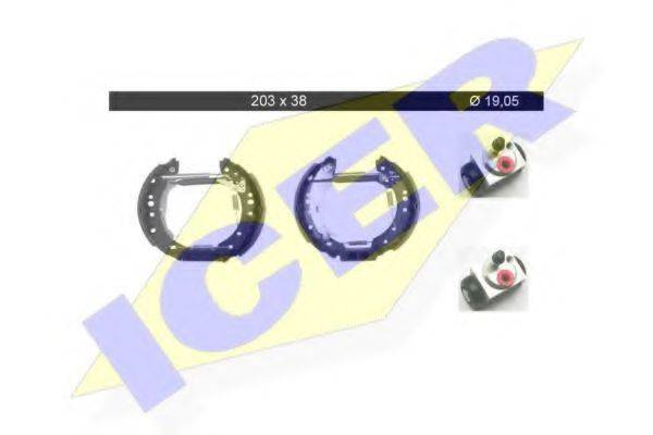 ICER 79KT0092C Комплект тормозных колодок