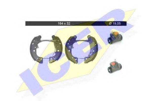 ICER 79KT0100C Комплект тормозных колодок