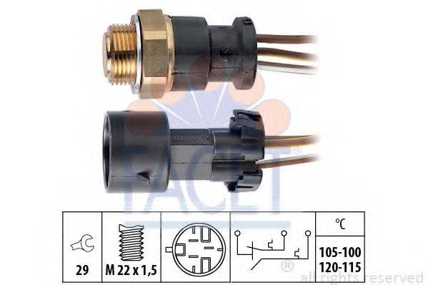 FACET 75668 Термовыключатель, вентилятор радиатора