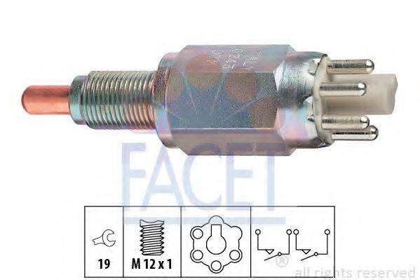 FACET 76243 Выключатель, фара заднего хода